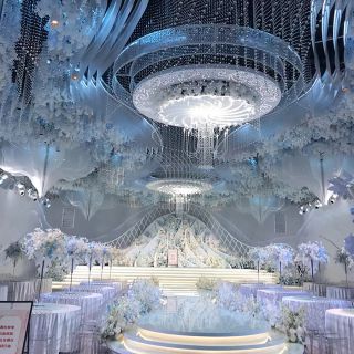 酒店大型婚庆水晶挂件灯   